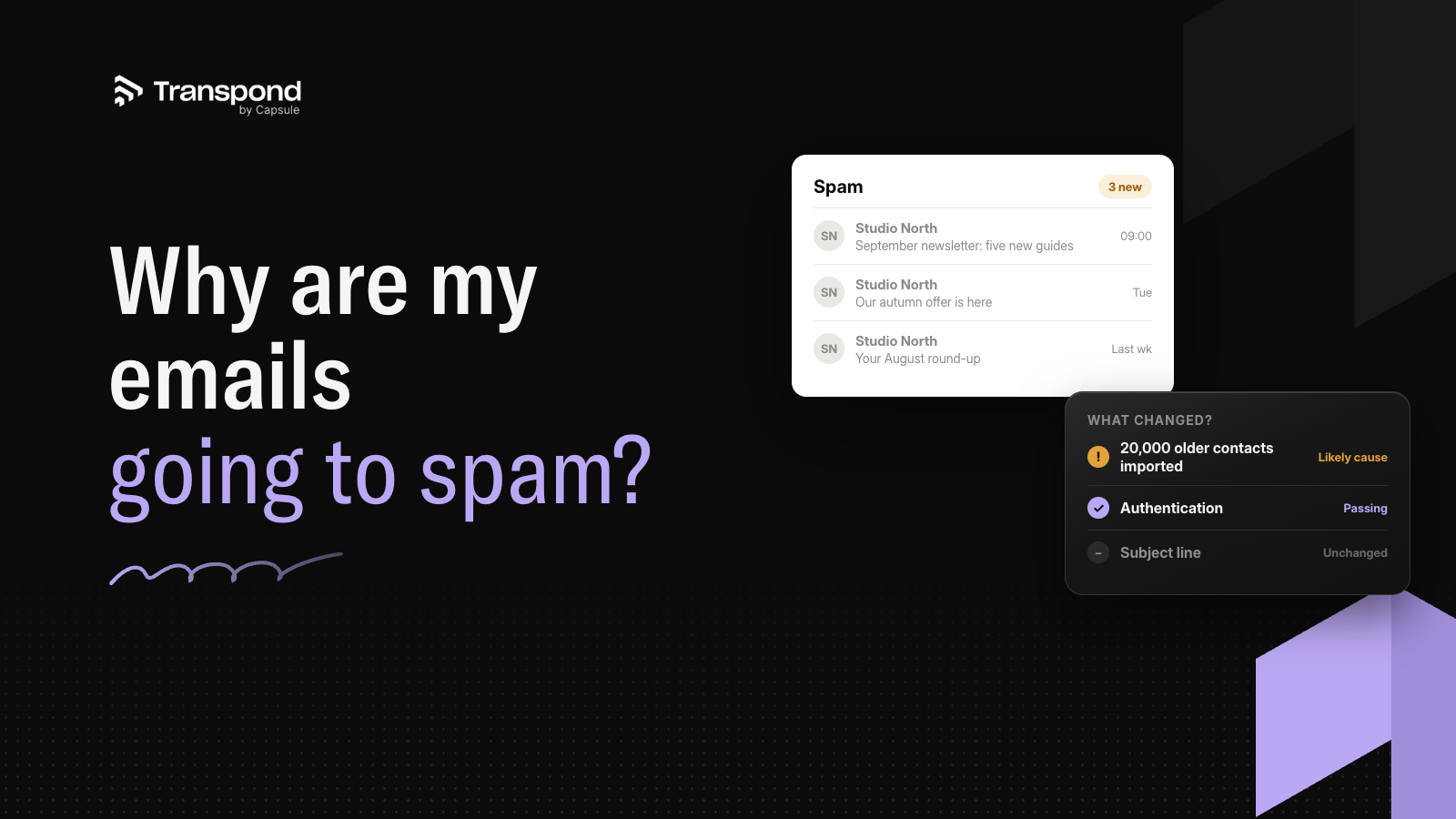 Why are my emails going to spam?