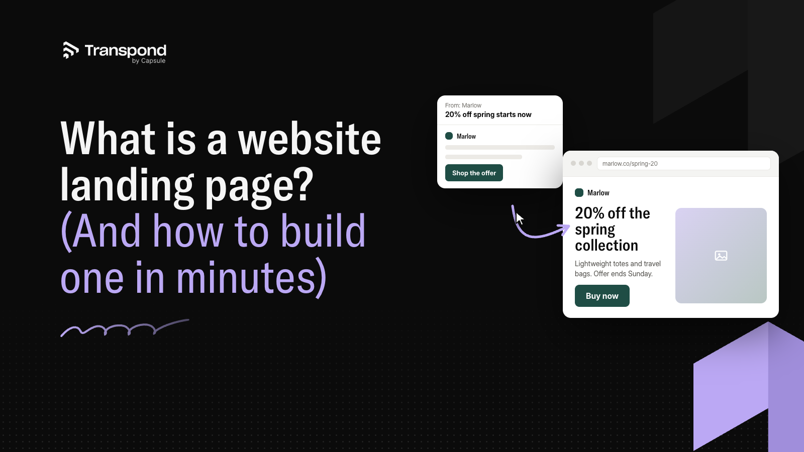 What is a landing page?